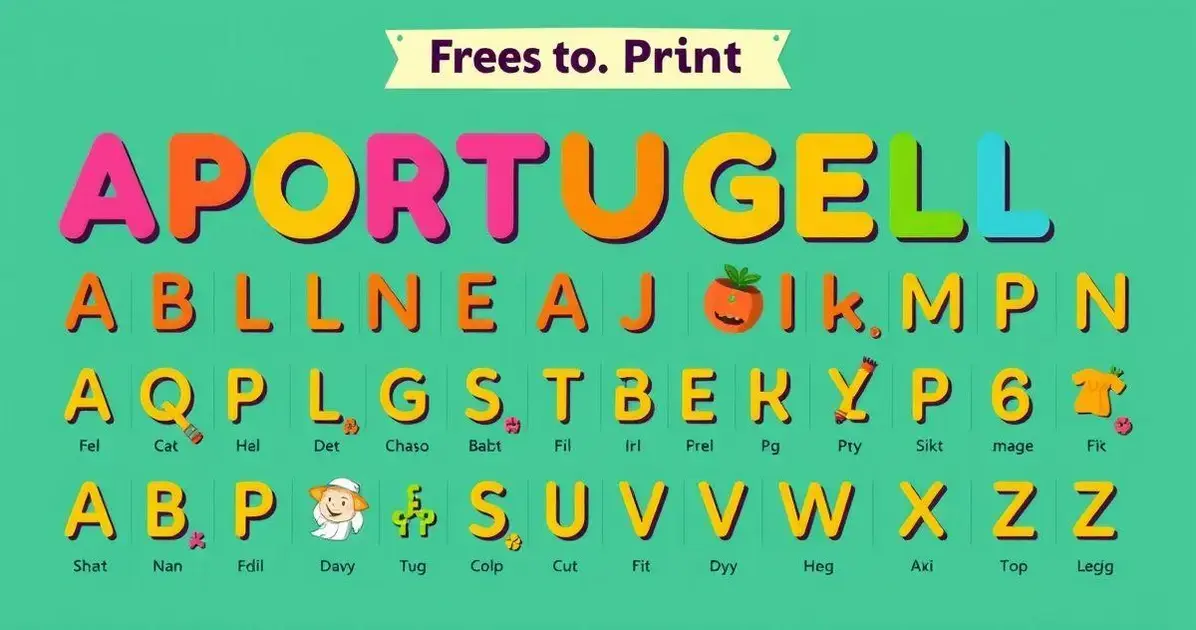 Grafismo fonético português para imprimir gratis